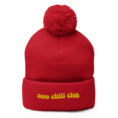 Zero Chill Club pom-pom beanie