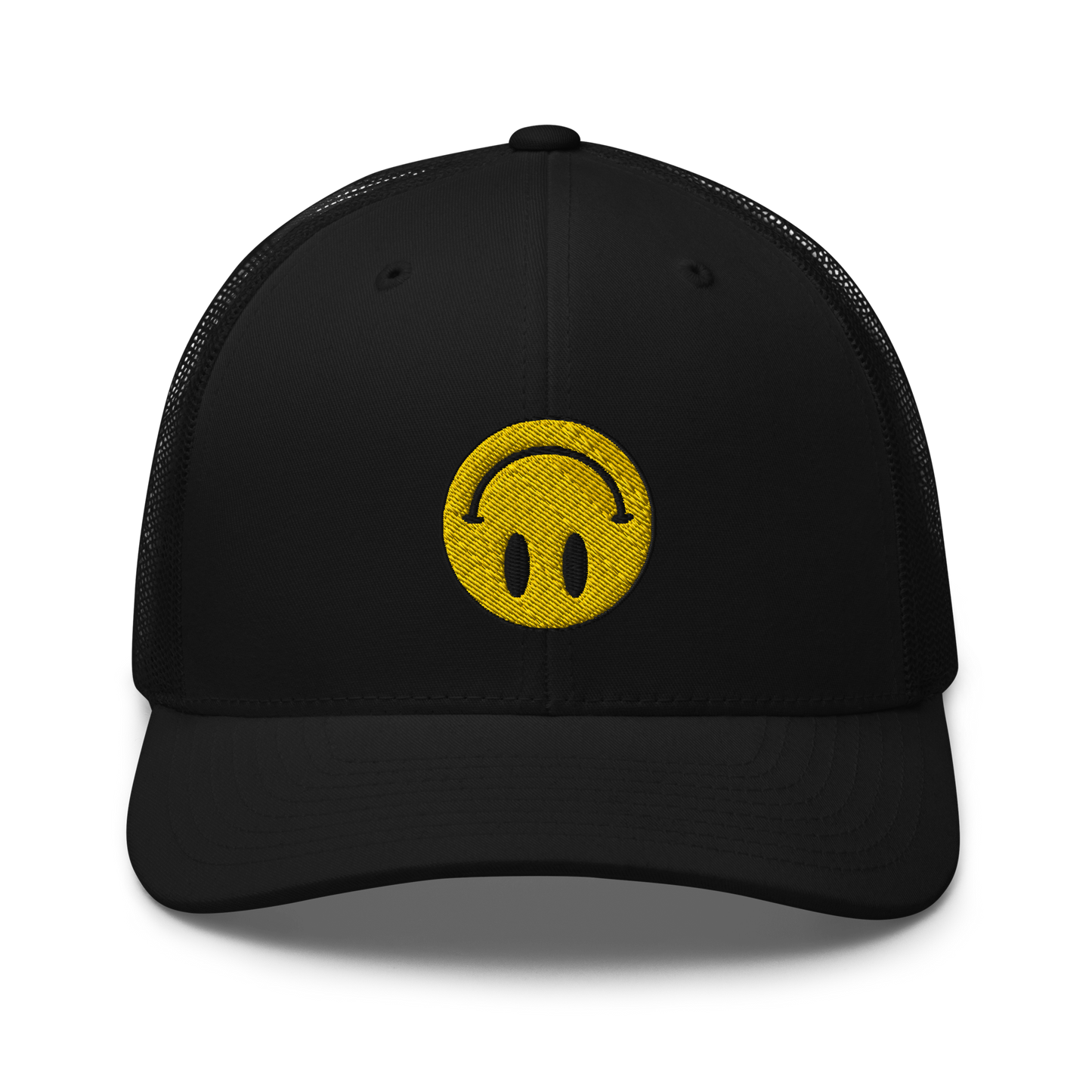 Upside Down Smiley trucker cap