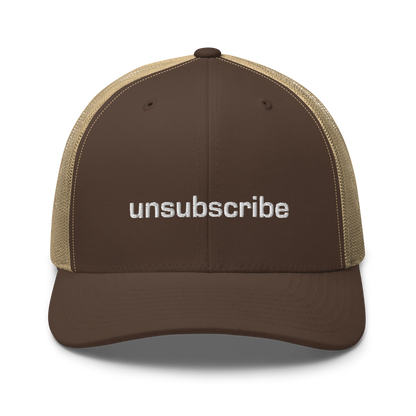 Unsubscribe trucker cap