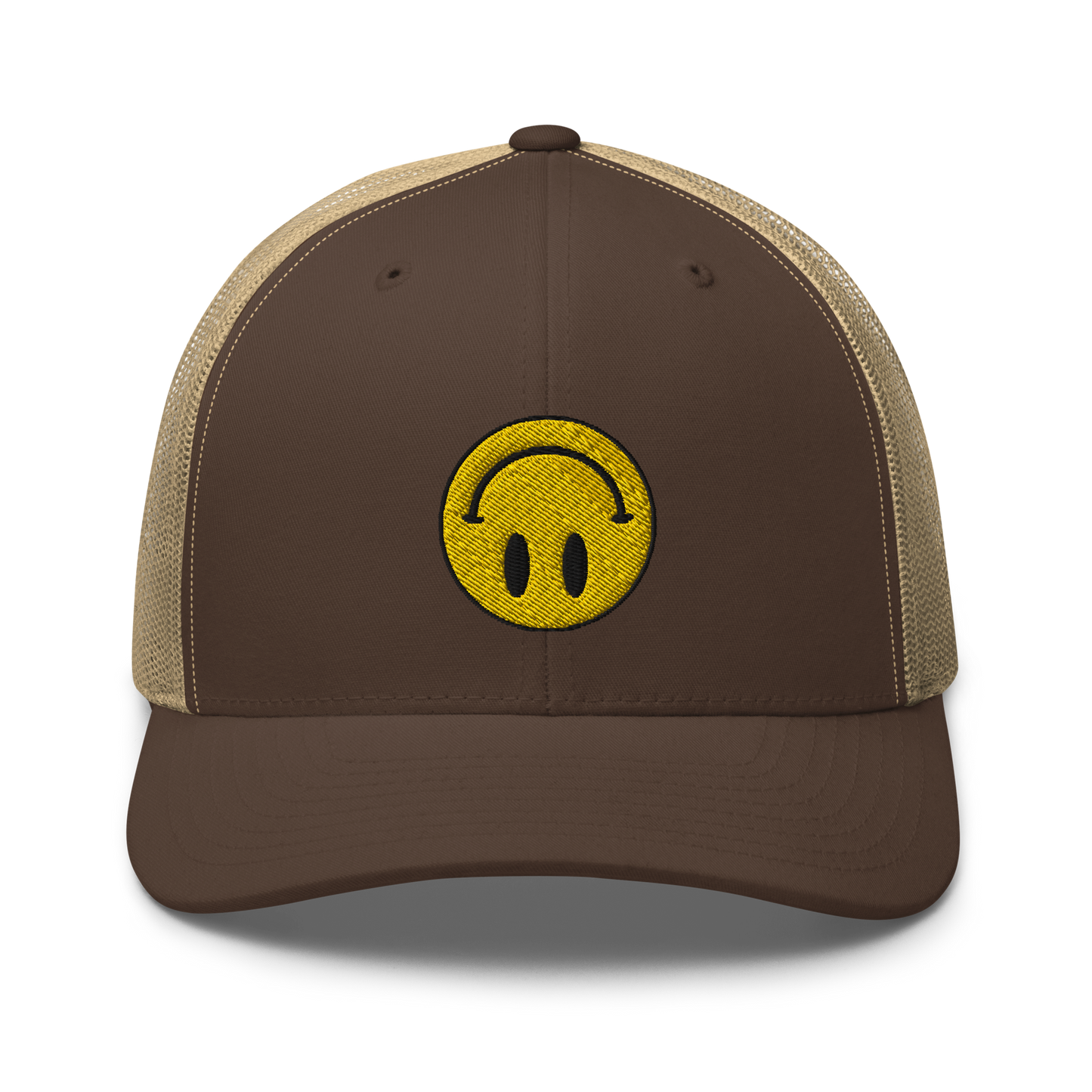 Upside Down Smiley trucker cap