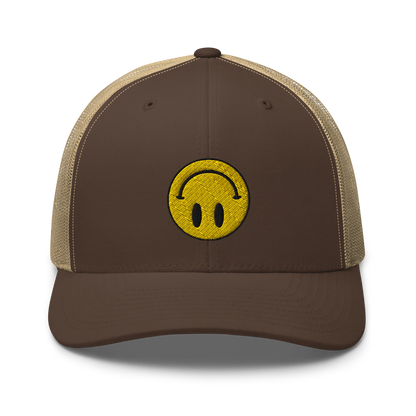 Upside Down Smiley trucker cap