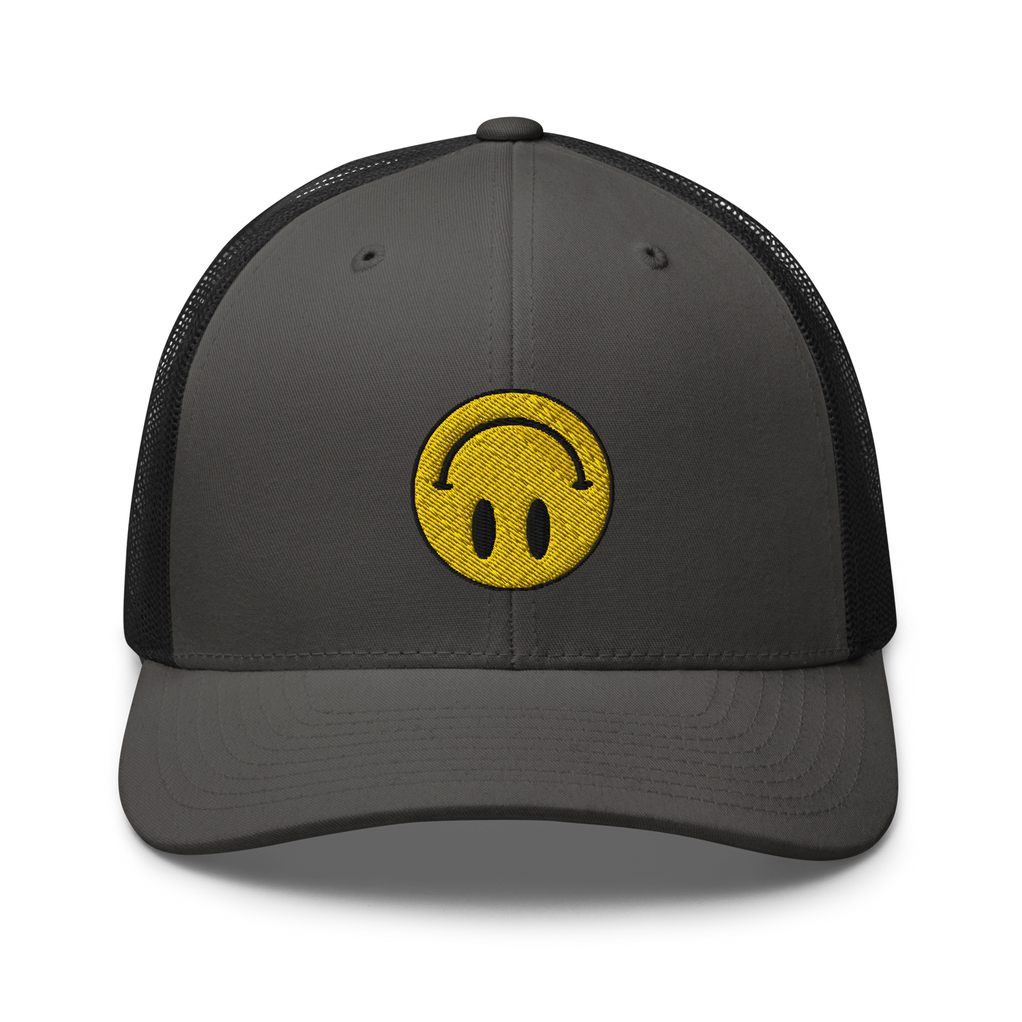 Upside Down Smiley trucker cap