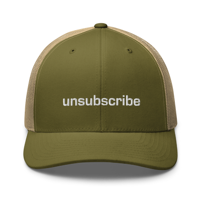 Unsubscribe trucker cap