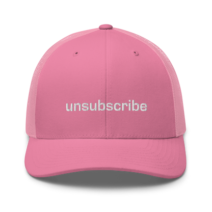 Unsubscribe trucker cap