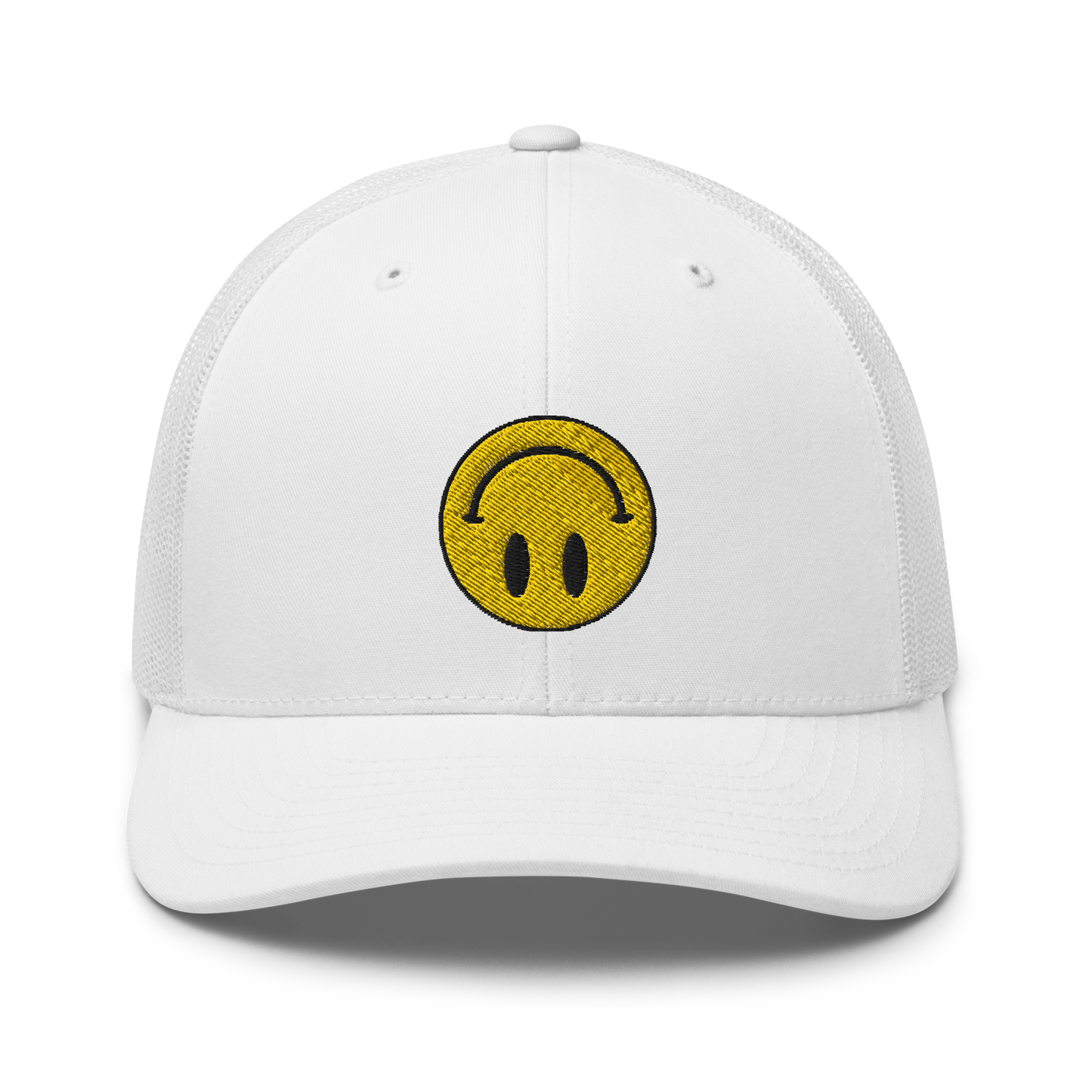 Upside Down Smiley trucker cap