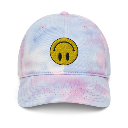 Upside Down Smiley tie-dye hat