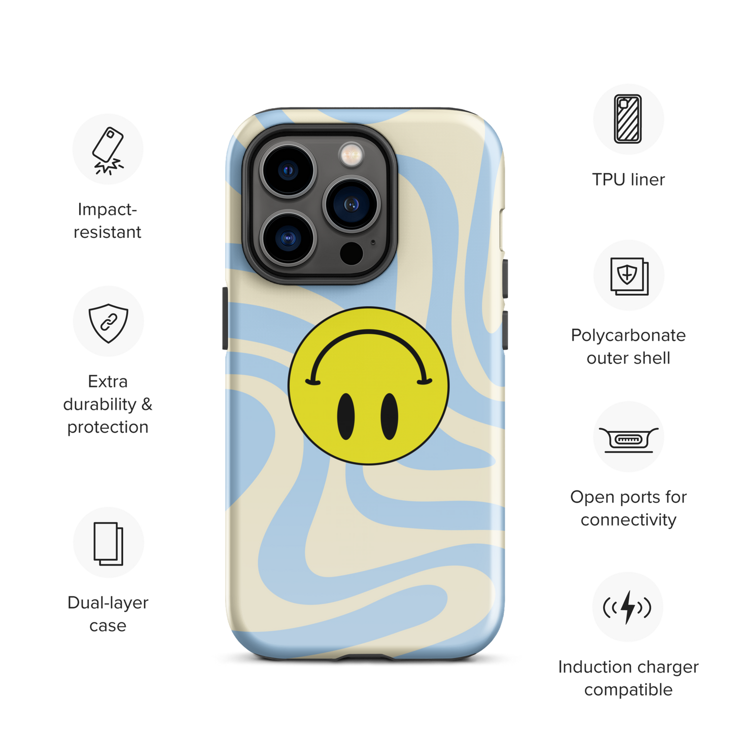 Upside Down Smiley case for iPhone®