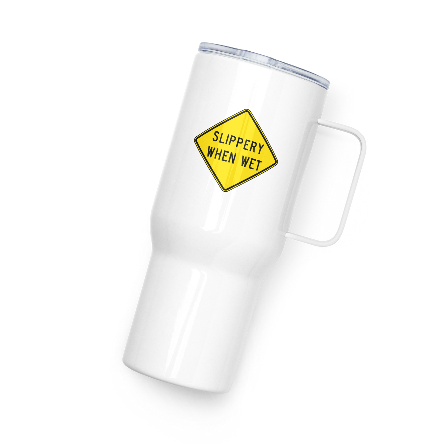 Slippery When Wet! stainless steel travel mug