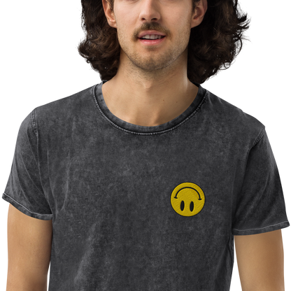 Upside Down Smiley denim tee