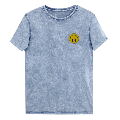 Upside Down Smiley denim tee