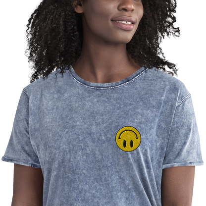 Upside Down Smiley denim tee