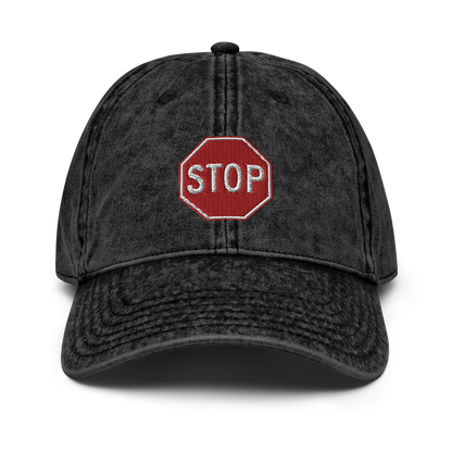 STOP! vintage cotton twill cap