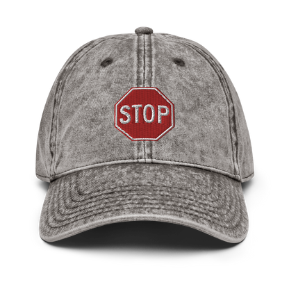 STOP! vintage cotton twill cap