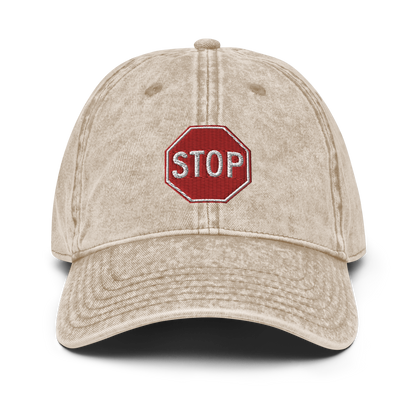 STOP! vintage cotton twill cap