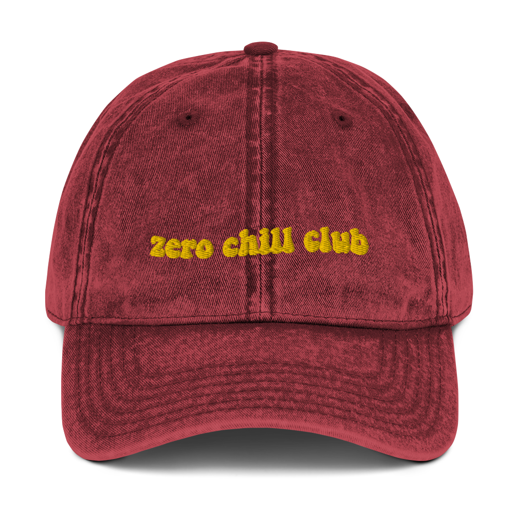 Zero Chill Club vintage cotton twill cap