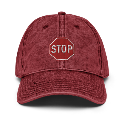 STOP! vintage cotton twill cap