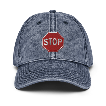 STOP! vintage cotton twill cap