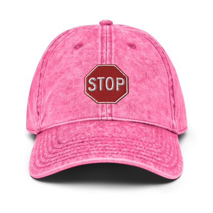 STOP! vintage cotton twill cap